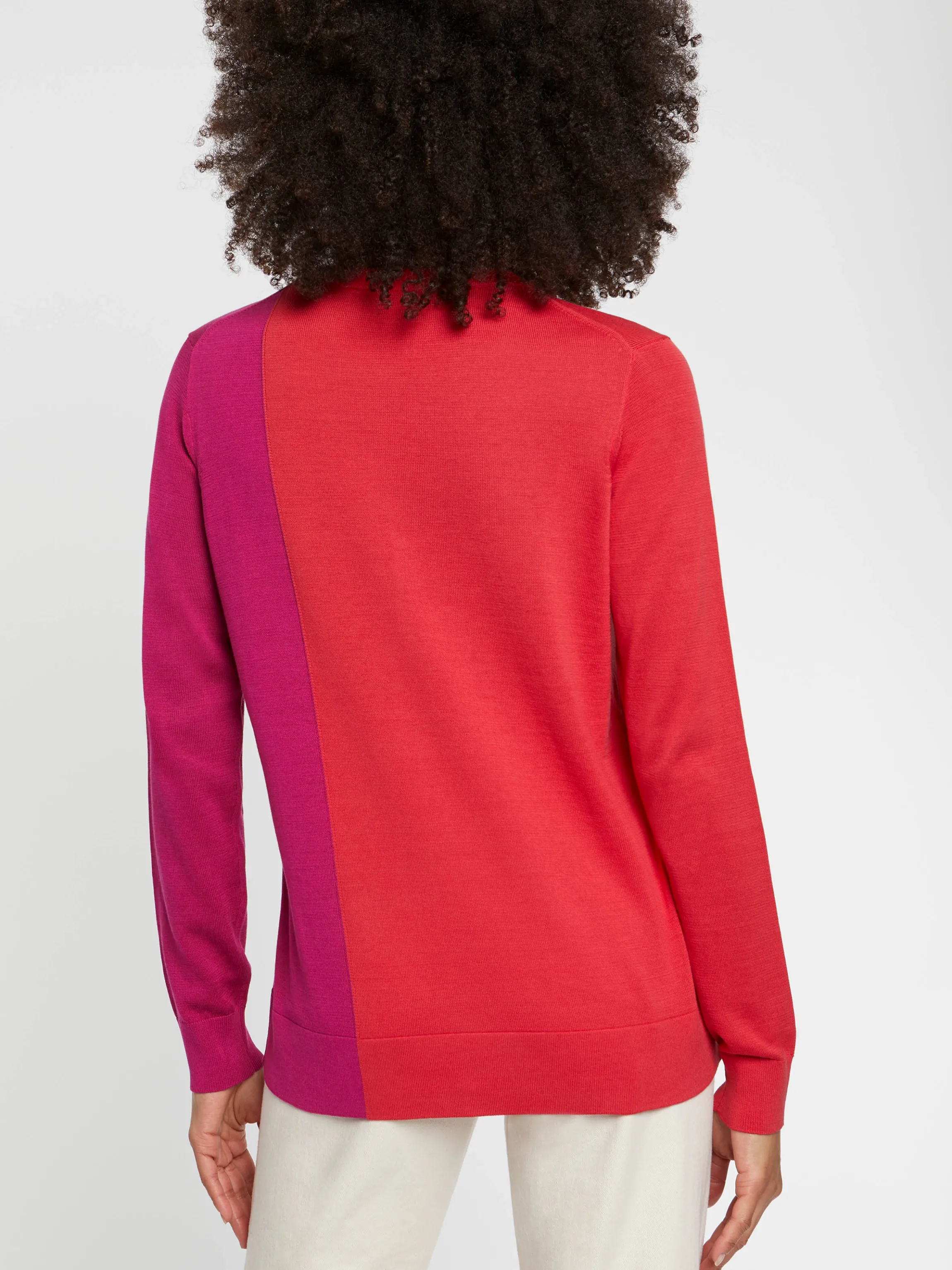 Best Gilet Bicolore En Soie Et Coton Femme Pulls Et Cardigans