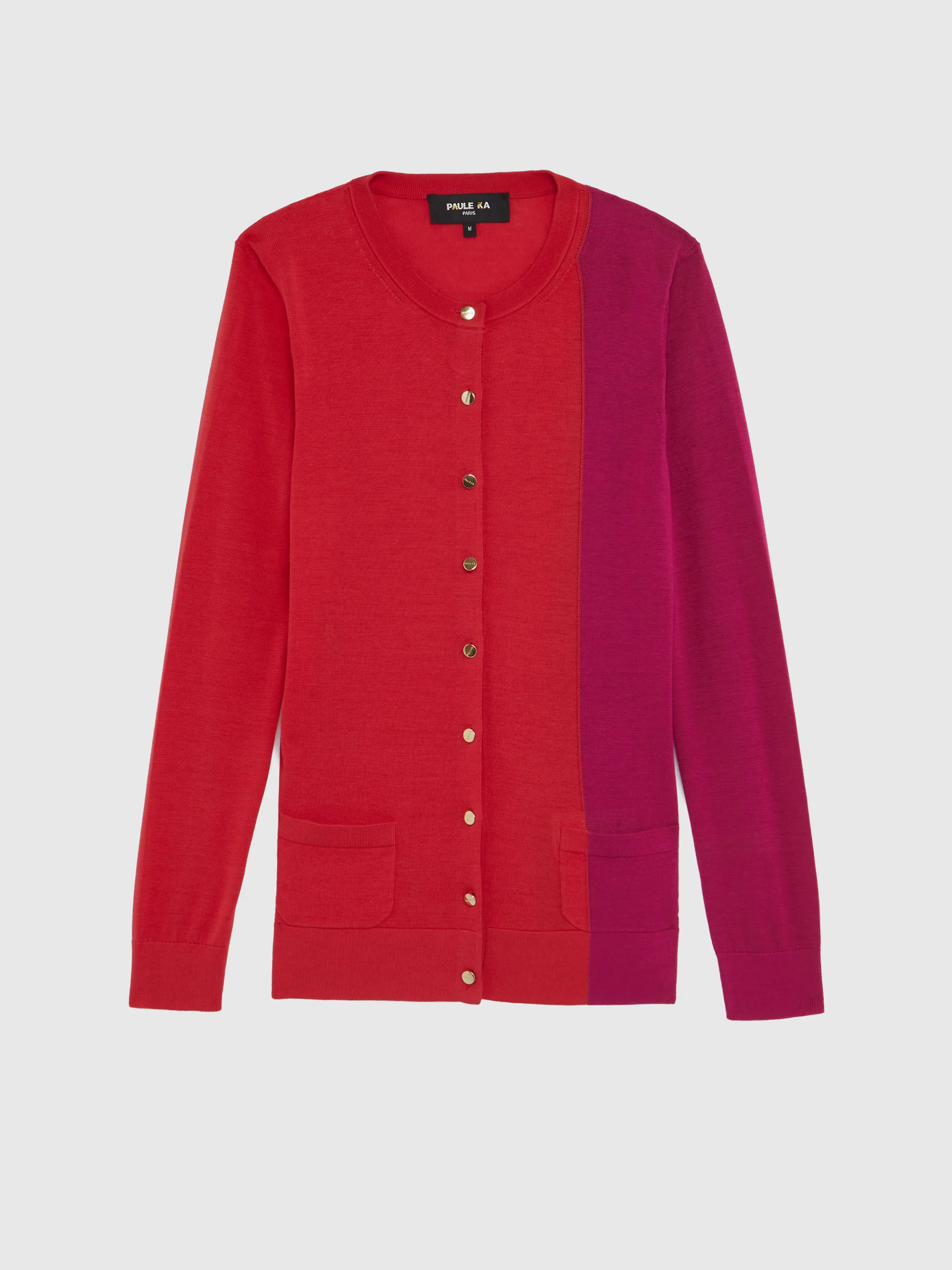 Best Gilet Bicolore En Soie Et Coton Femme Pulls Et Cardigans