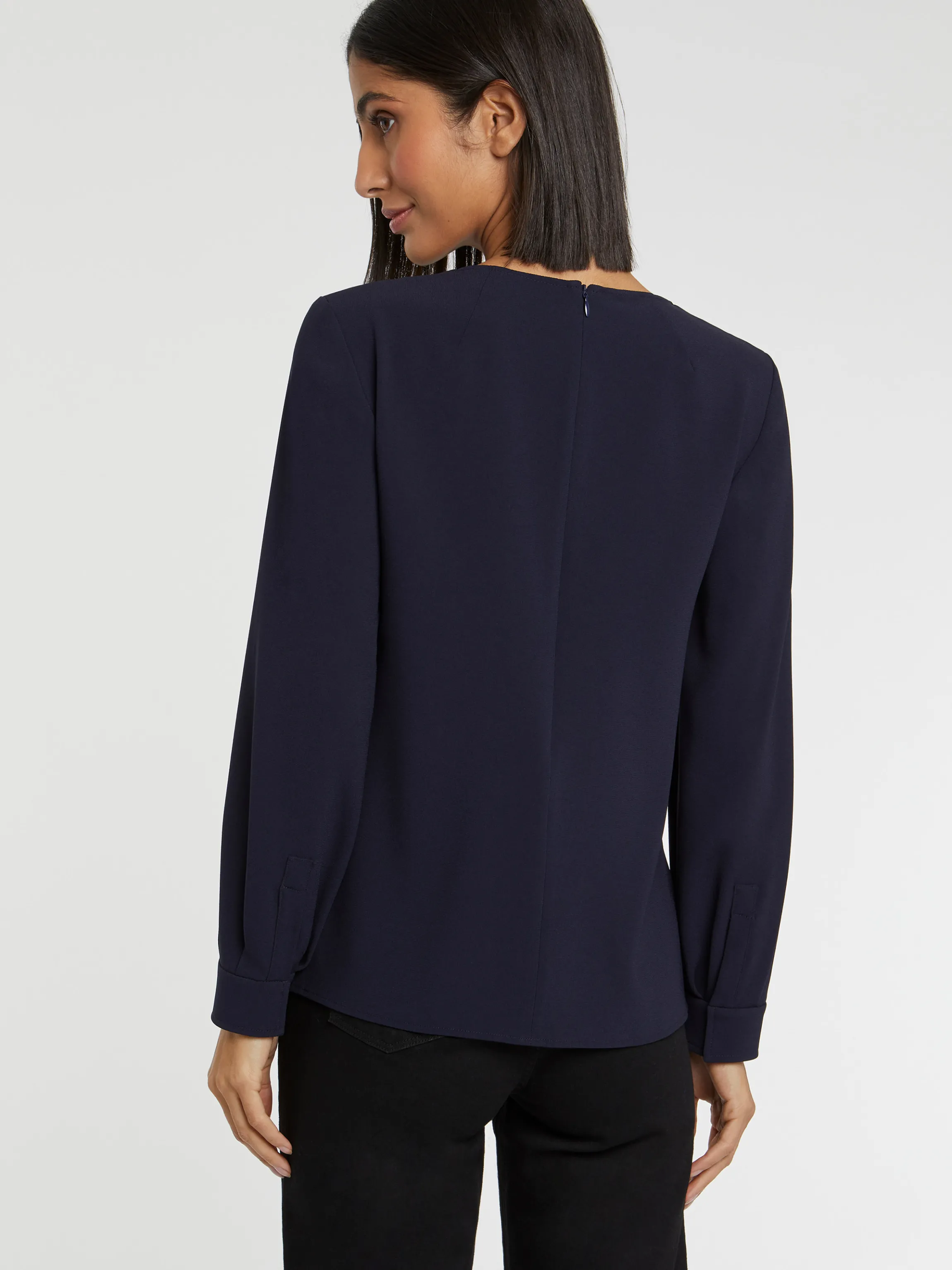Sale Haut Bicolore En Tissu Crepe Femme Tops