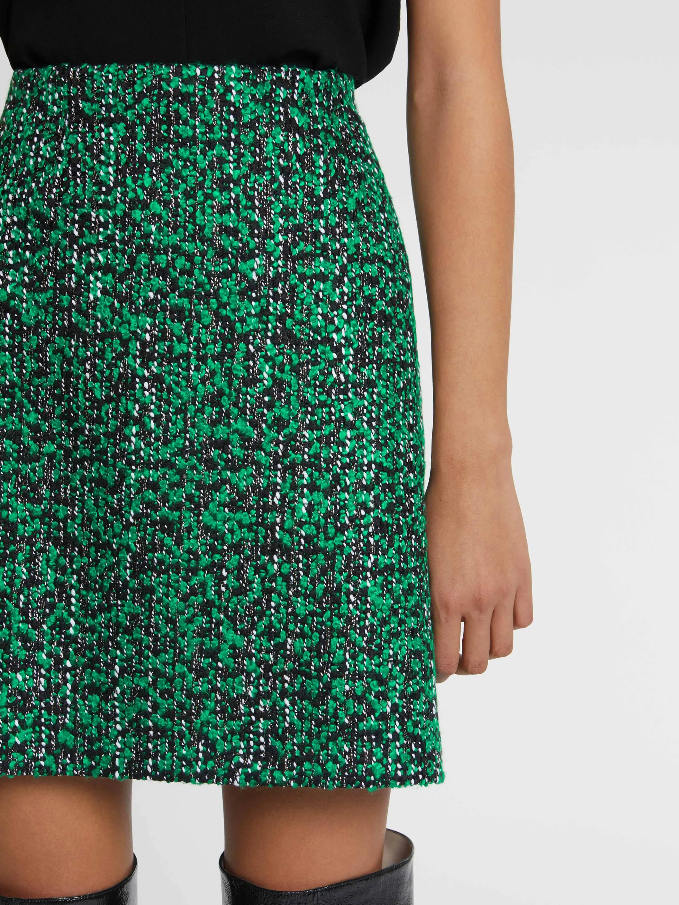 Cheap Mini Jupe En Tweed Bicolore Femme Jupes
