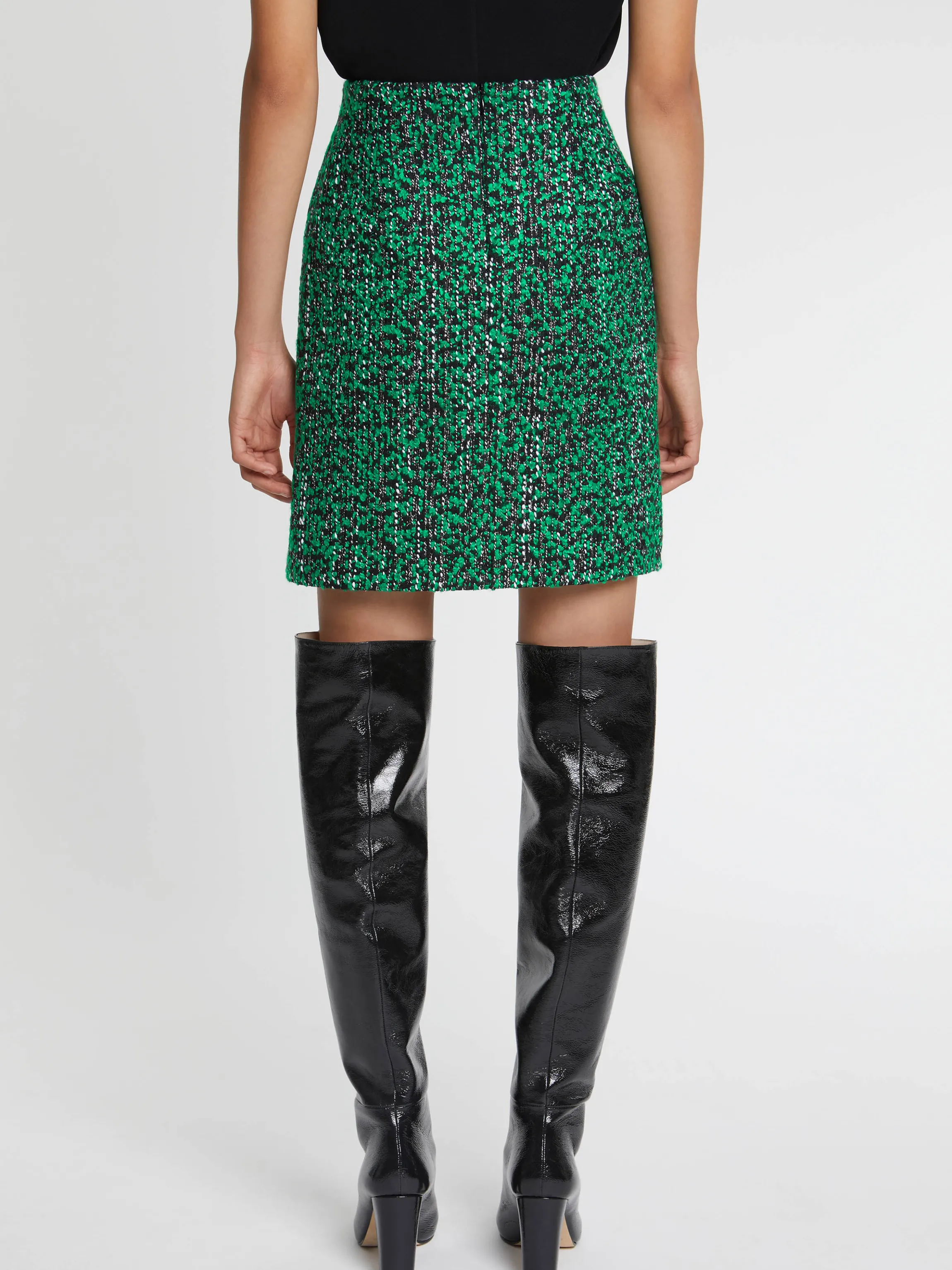 Cheap Mini Jupe En Tweed Bicolore Femme Jupes