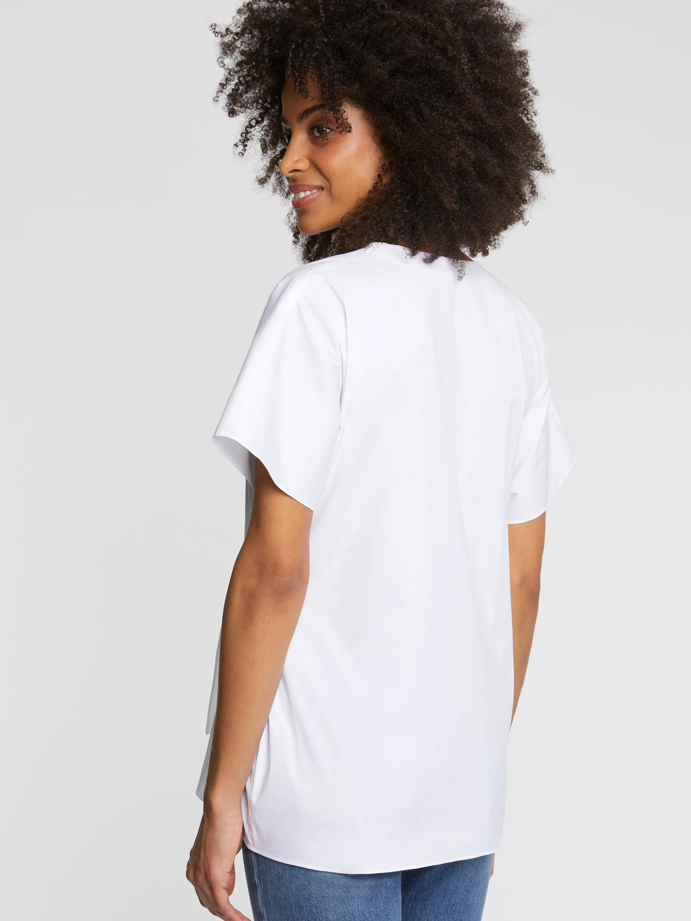 Hot Top Noue A La Taille En Popeline De Coton Femme Tops