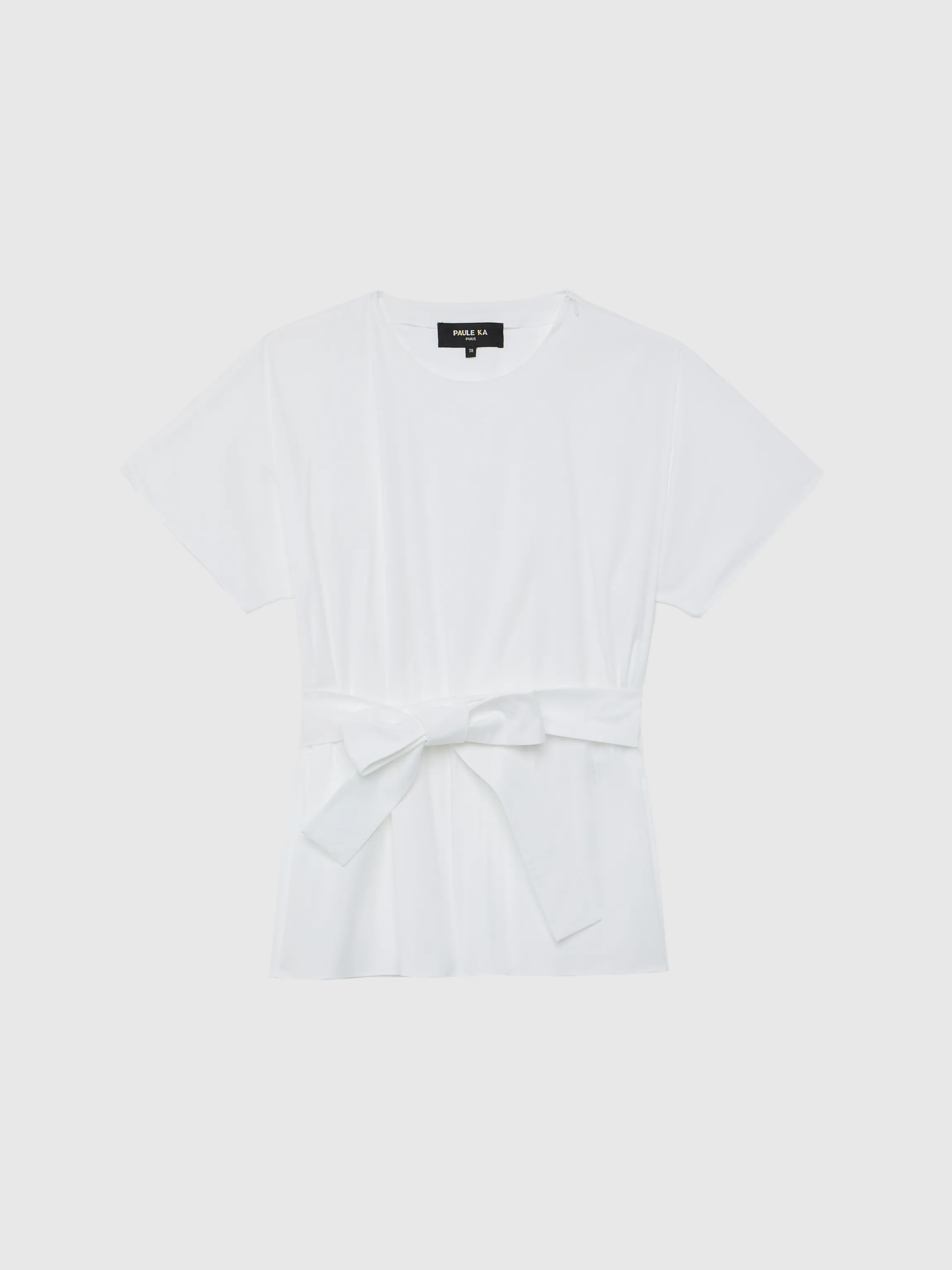 Hot Top Noue A La Taille En Popeline De Coton Femme Tops