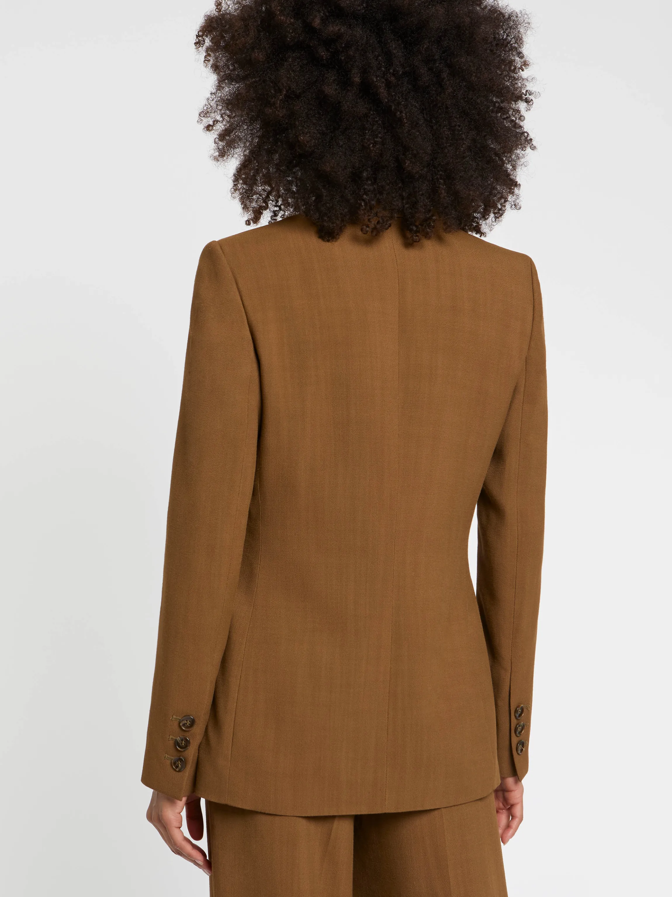 Best Veste De Tailleur Cintree En Toile De Viscose Femme Vestes